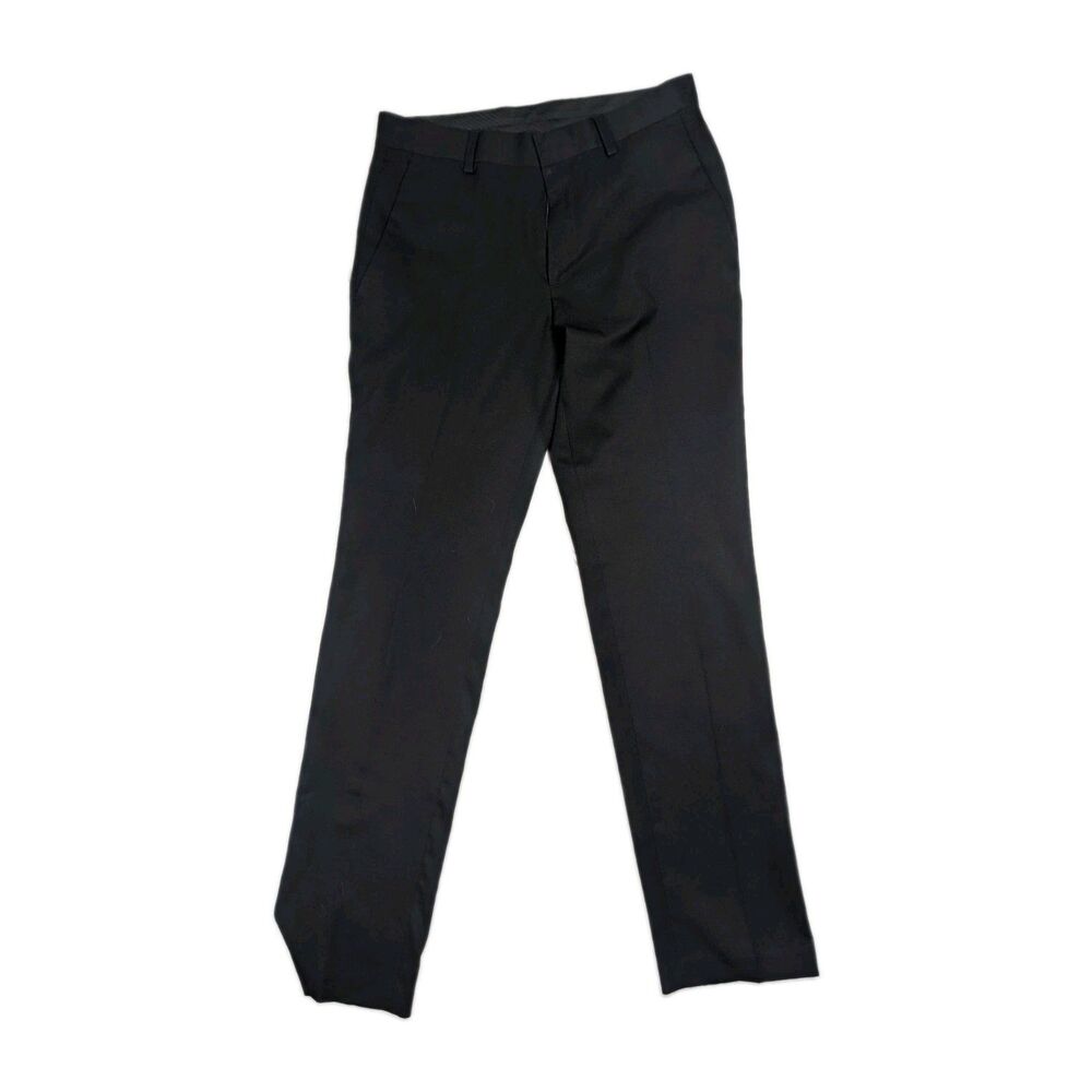 KENNETH COLE REACTION Mens 30x32 Solid Black Dress Pants/Slacks